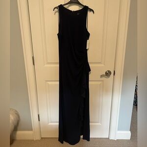 Navy blue evening gown